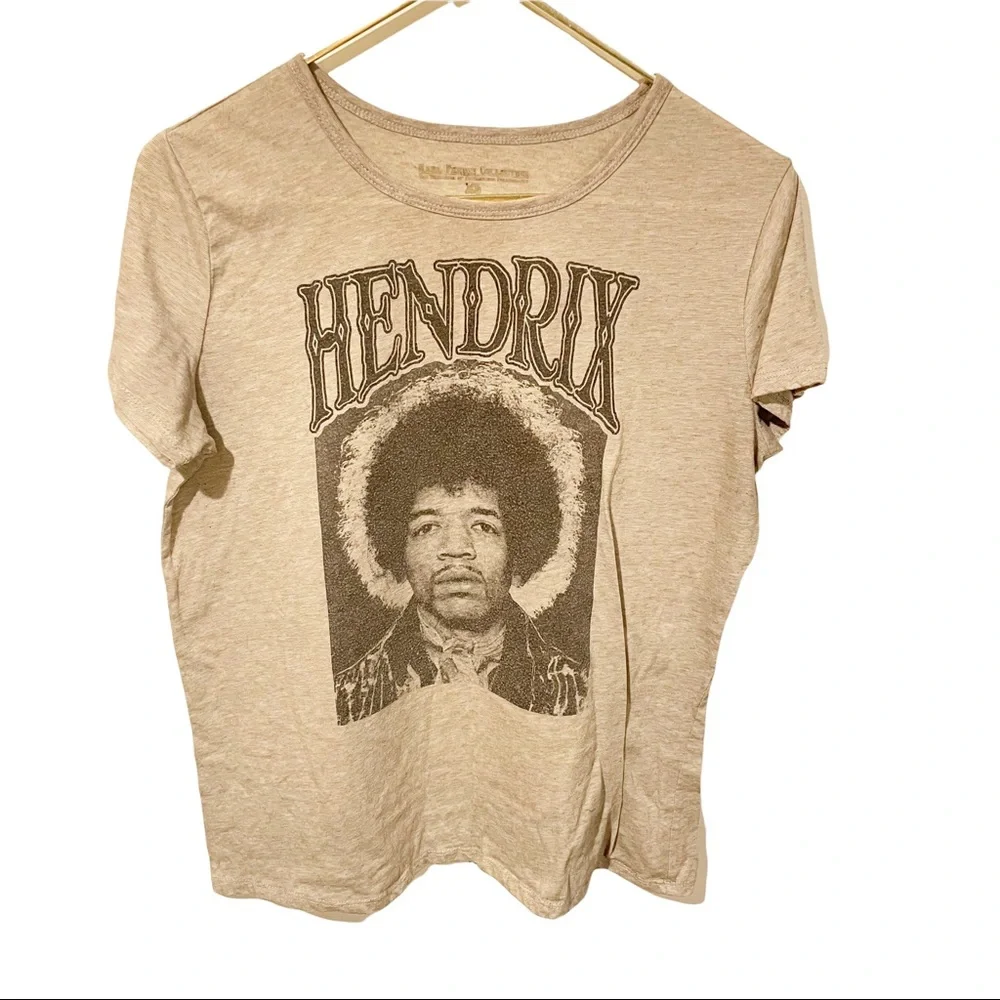 Jimi Hendrix Rock & Roll Womens Short Sleeve Crewneck Tshirt Size XL